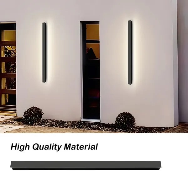Brilagi - Aplica LED de perete pentru exterior LINEAR, 22W, 230V, 3000K, IP65, negru