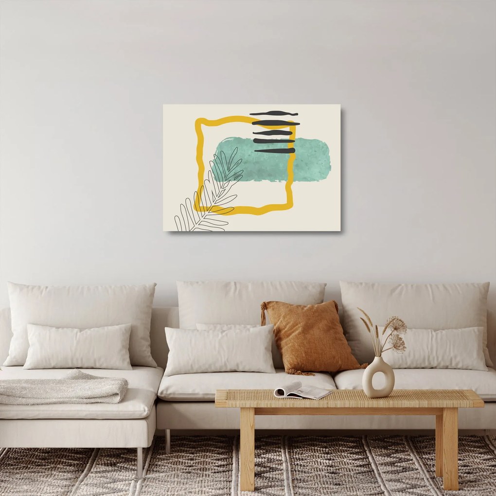 Tablou pe sticlă - Foi de rezumat N⁰2 (70x50 cm)