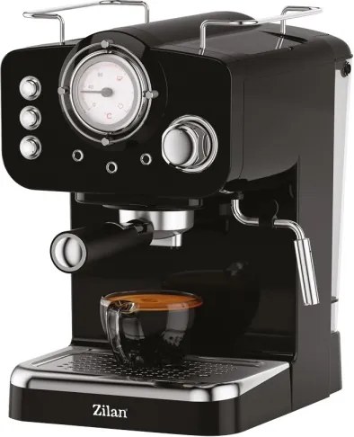 Espressor manual Zilan ZLN2991 Negru,15 Bar, 1.25 l, 1100W, Design Retro