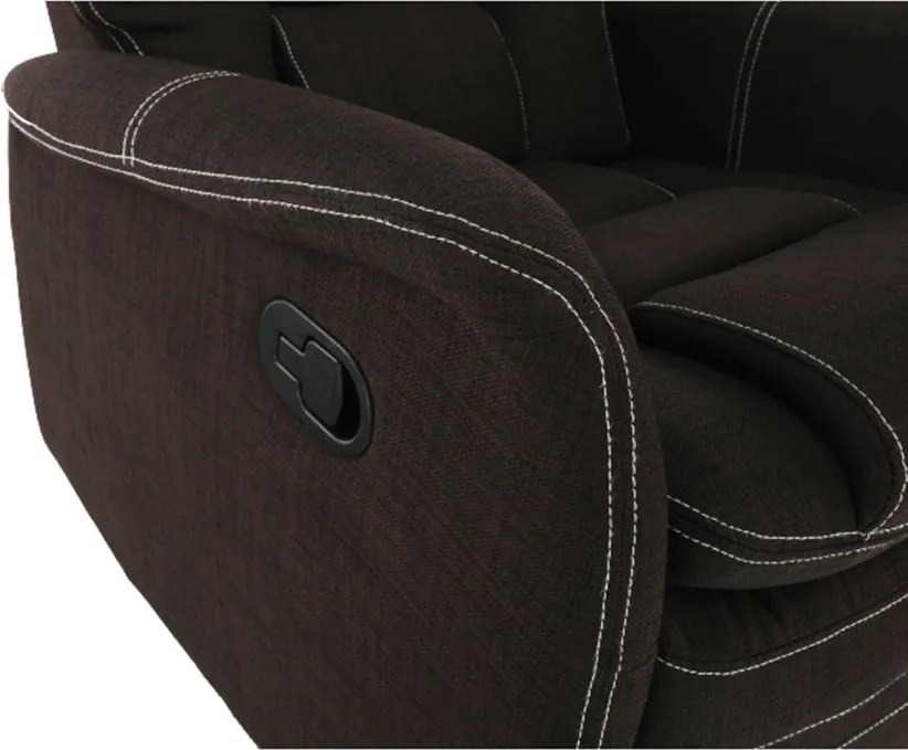 Fotoliu pentru relaxare, material textil ciocolatiu, KOMFY