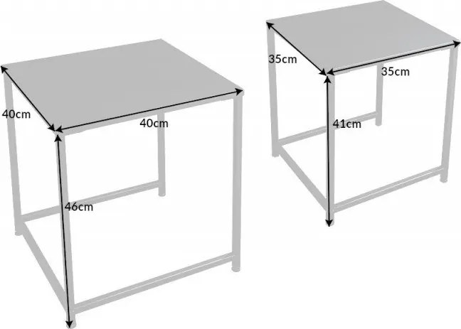 Set de 2 masute design industrial Dura Steel