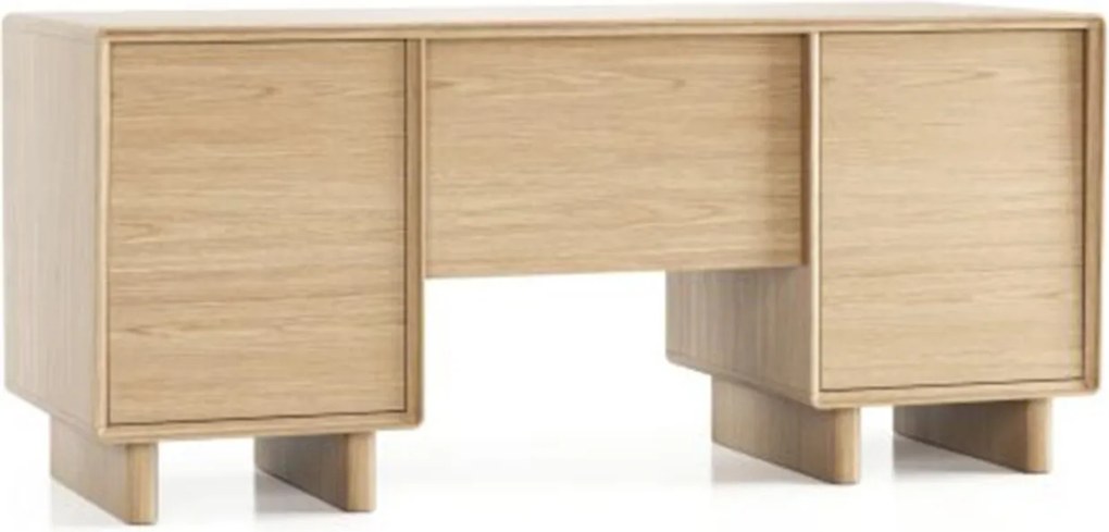 Birou lemn masiv executiv Cooper, 172 × 68 × 77 cm