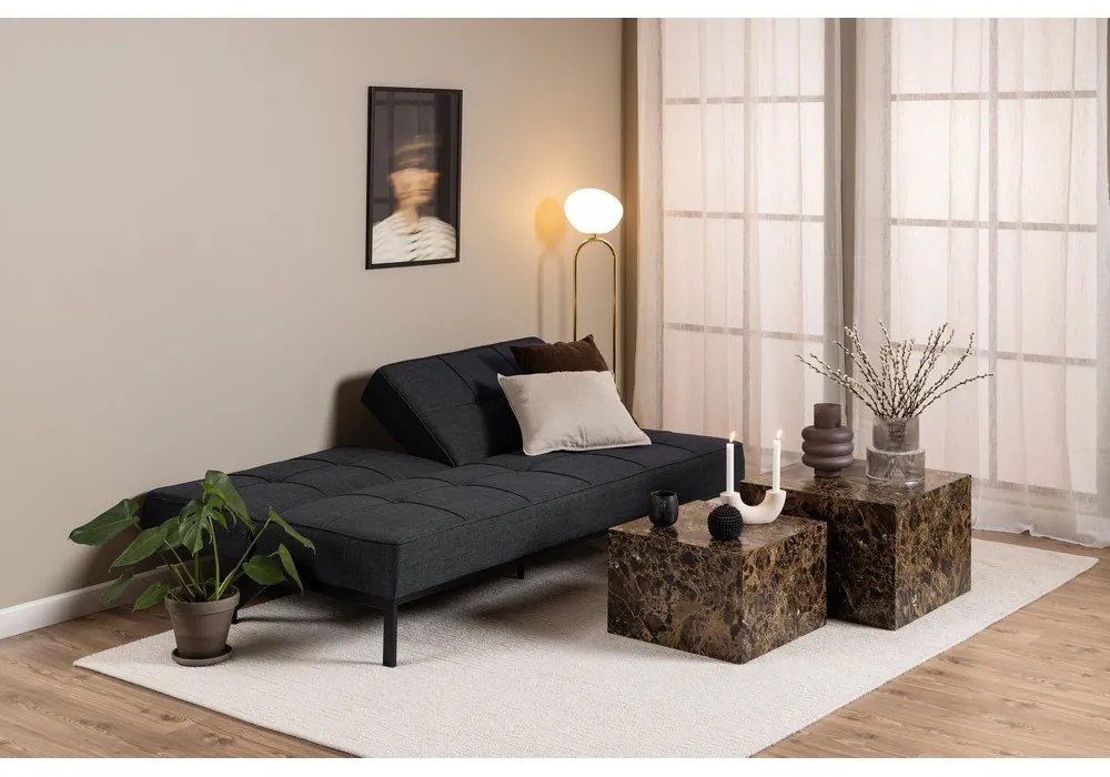 Canapea gri închis extensibilă 198 cm Perugia – Actona