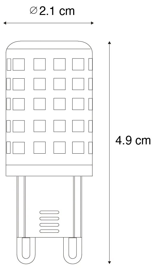 Bec inteligent G9 cu LED, reglabil, 2,5 W, 250 lm, 2700K-6500K, Zigbee