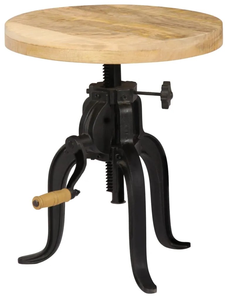 vidaXL Masă laterală, 45x (45-62) cm, lemn masiv de mango și fontă