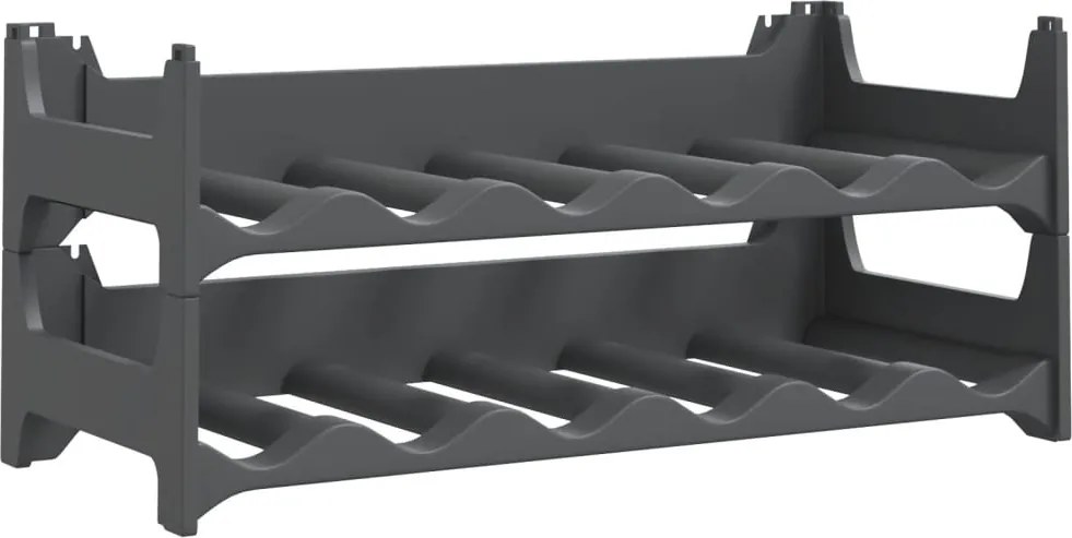 vidaXL Raft de sticle de vin, pentru 12 sticle, PP, stivuibil