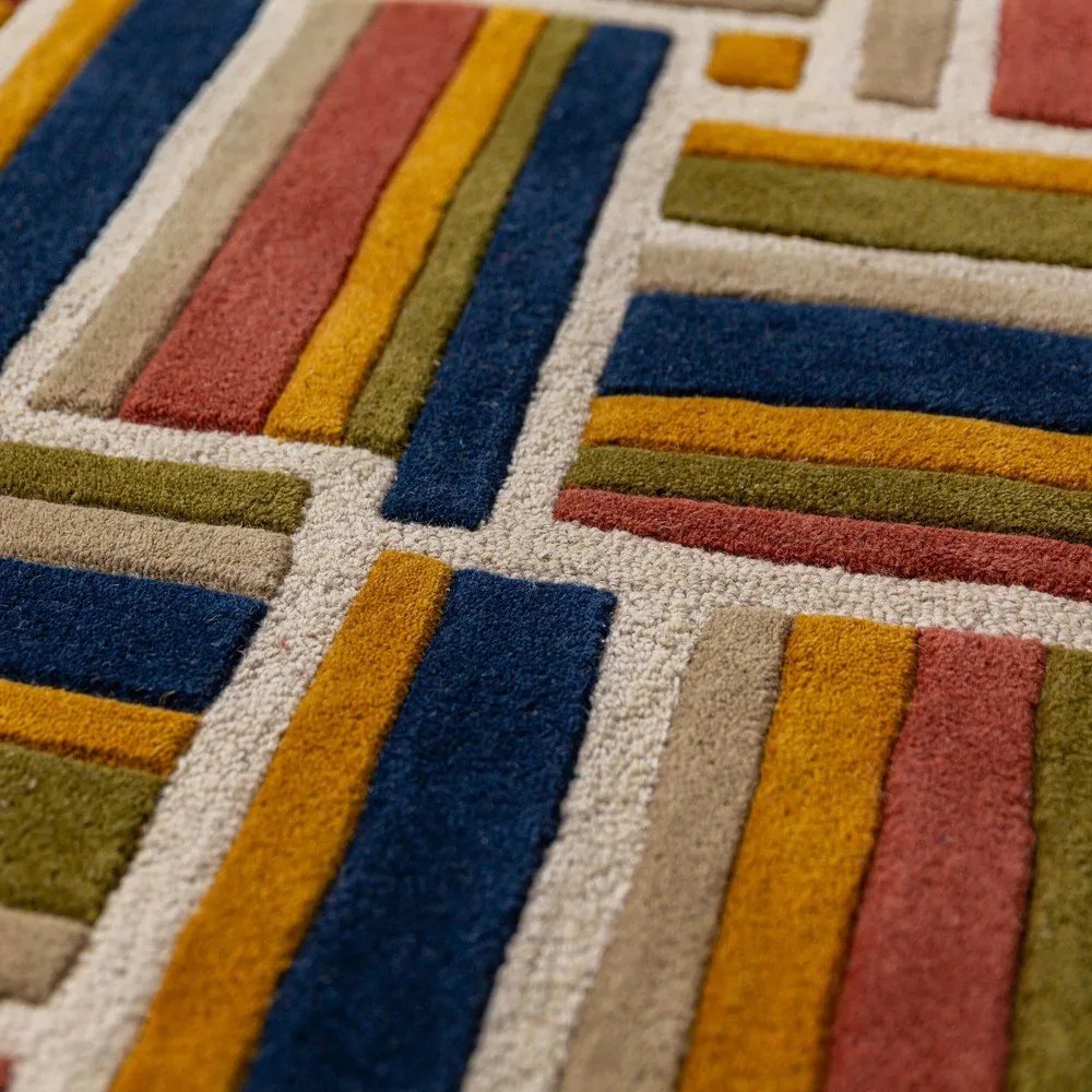 Covor țesut manual din lână 140x200 cm Lattice Shaped – Flair Rugs