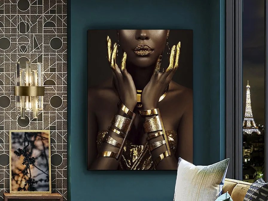 Tablou de perete decorativ Sombra y oro, 80x120cm