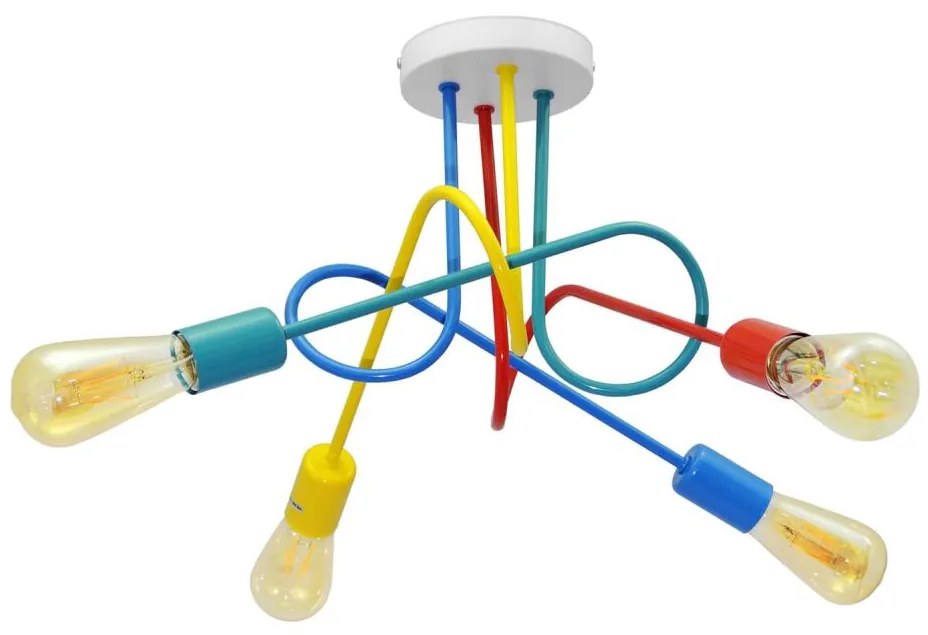 Lustr LED pentru copii OXFORD 4xE27/10W/230V montat pe tavan