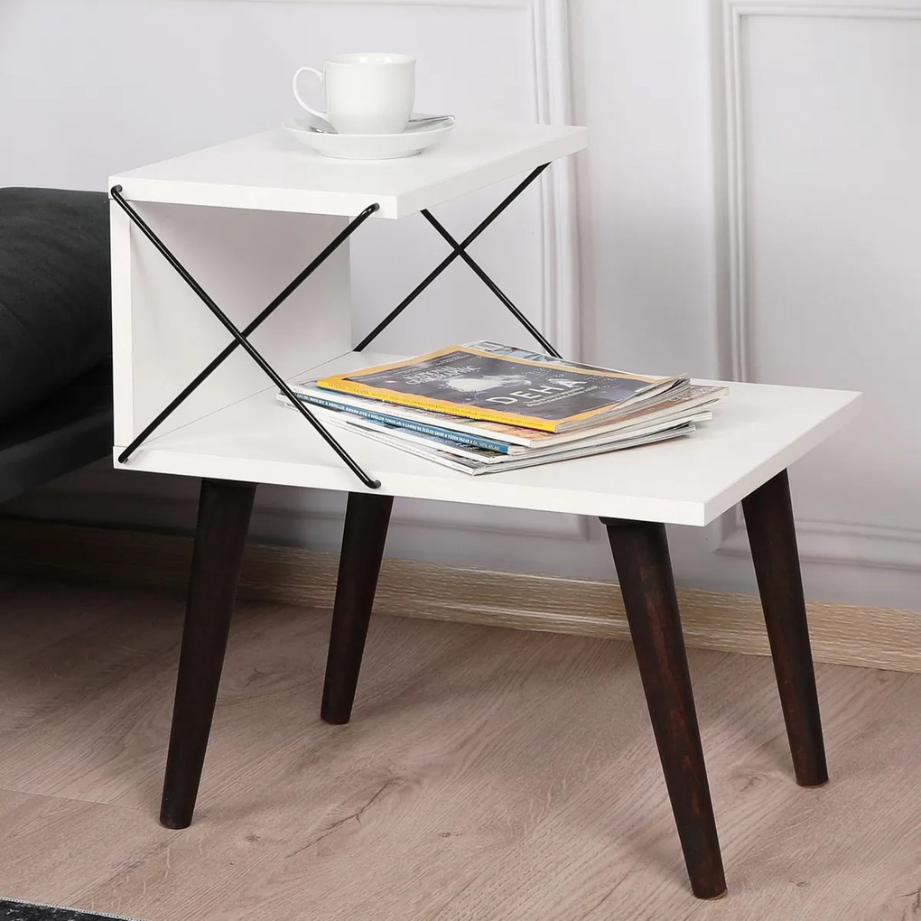 Măsuță de noptieră Cross White