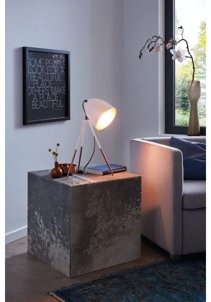 Eglo 49727 - Lampă de masă CHESTER, 1xE27/60W/230V, alb/cupru