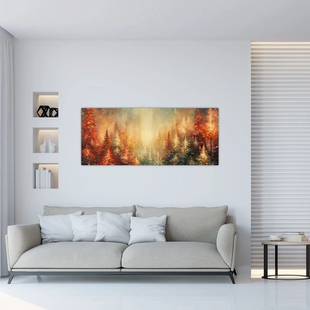 Tablou - Pictura de păduri (120x50 cm)
