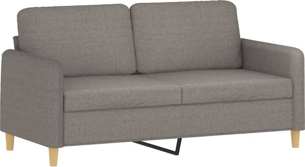vidaXL Canapea cu 2 locuri, gri taupe, 140 cm, material textil