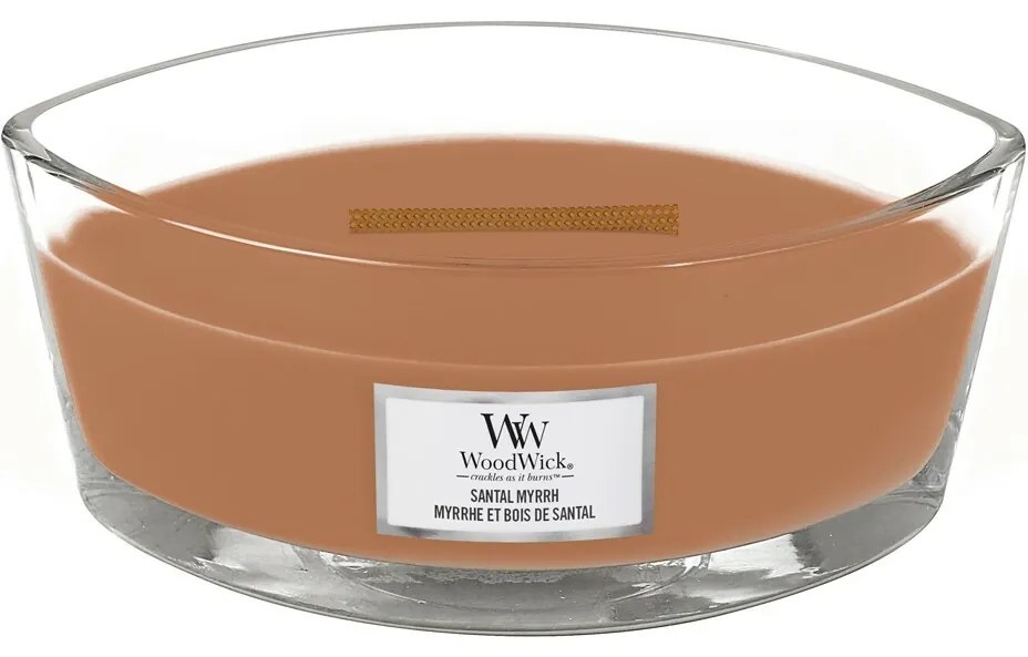 Lumânare parfumată WoodWick Santal Myrrh, 453 g
