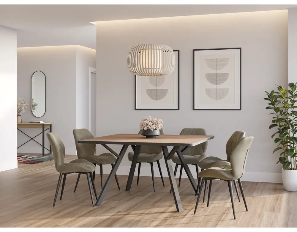 Scaune de dining kaki 4 buc. Luna – Marckeric