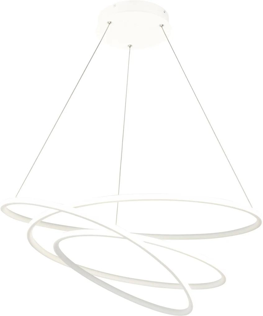 Corp de iluminat circular alb din metal cu LED exterior Nola 3