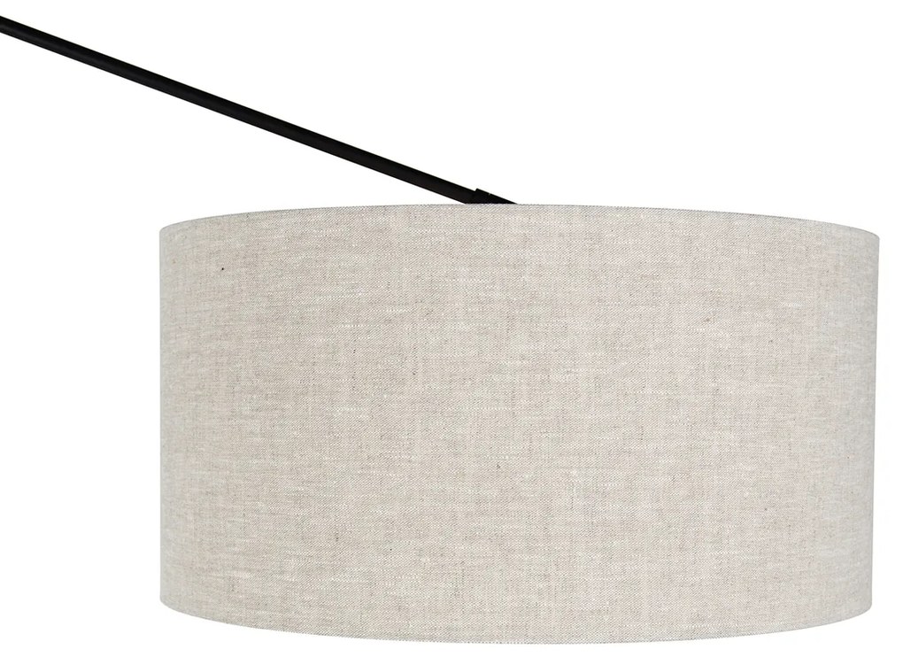Lampa de podea neagra cu abajur gri deschis 50 cm reglabil - Editor