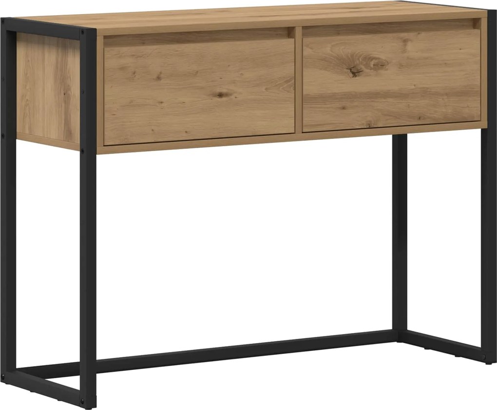 vidaXL Masă laterală Stejar artizanal 100 x 36 x 75 cm Lemn compozit