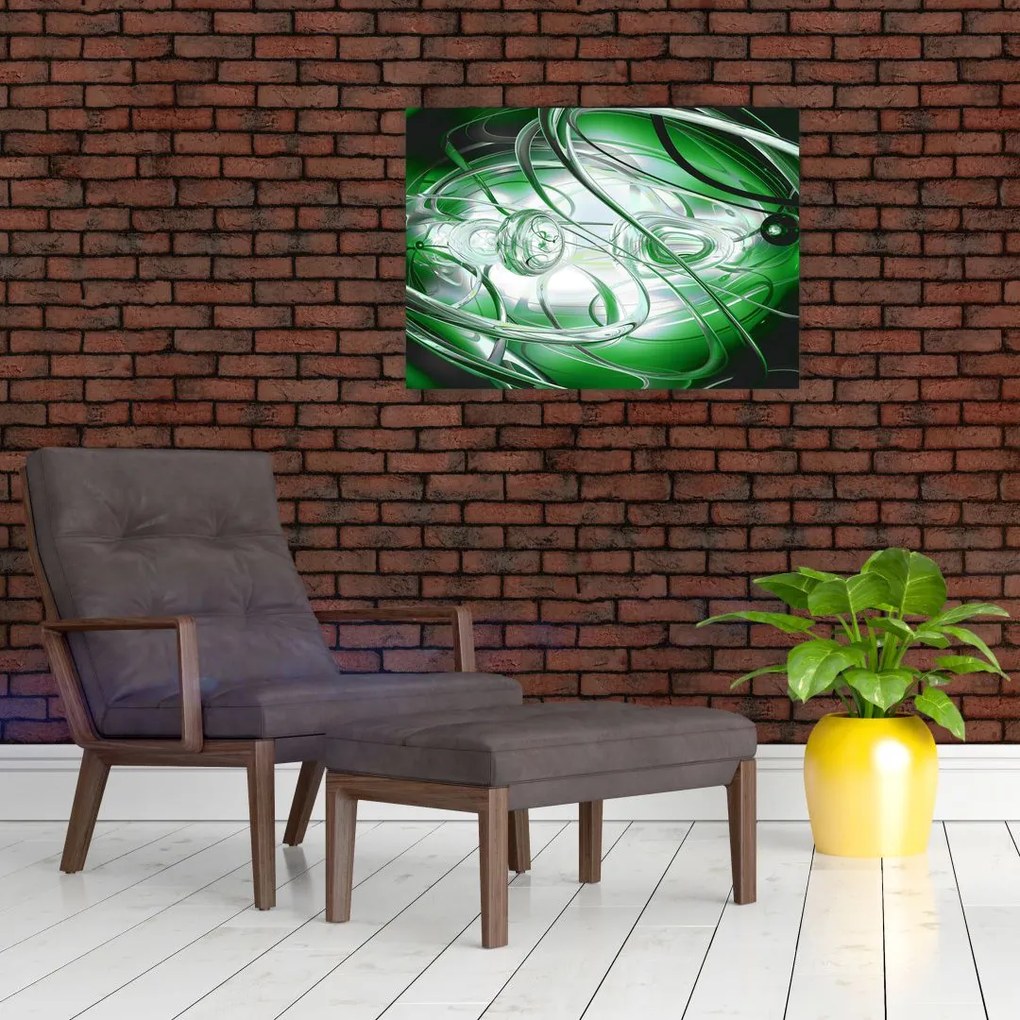 Tabloul abstract verde (70x50 cm)
