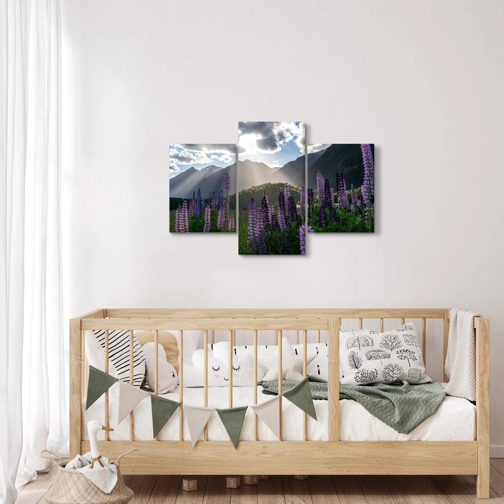 Tablou - scenariu cu flori de Lupin (90x60 cm)