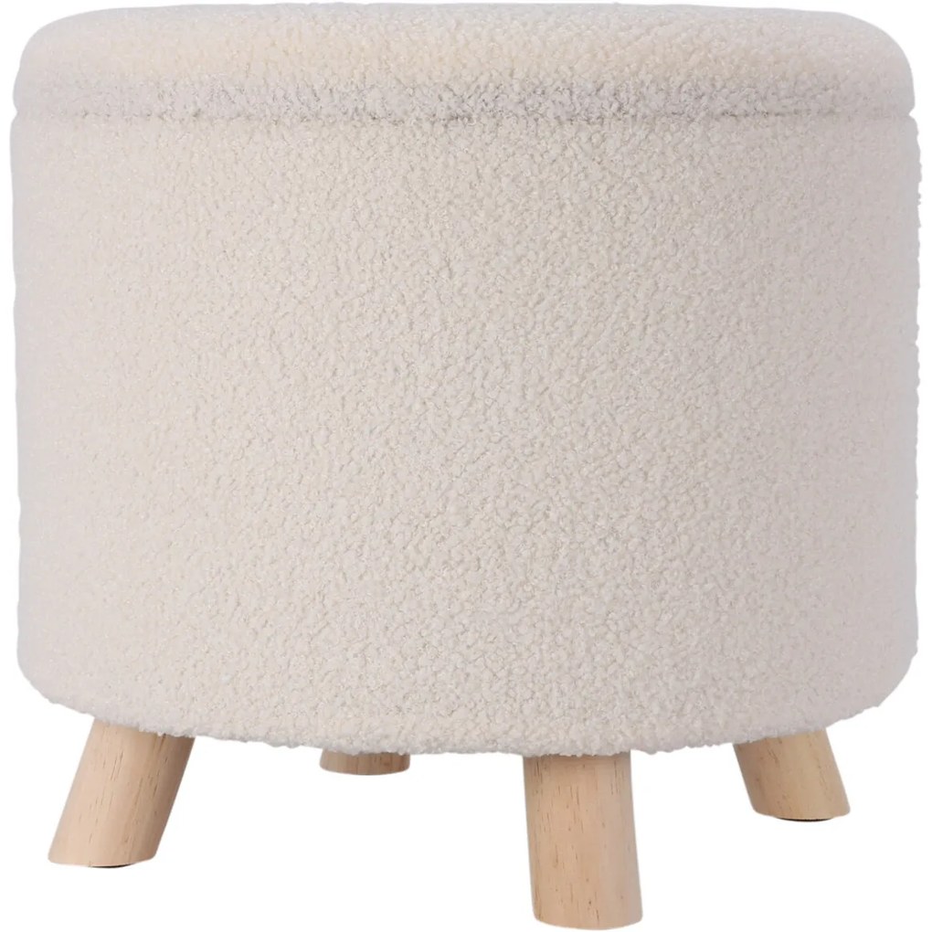 Taburet Teddy, alb