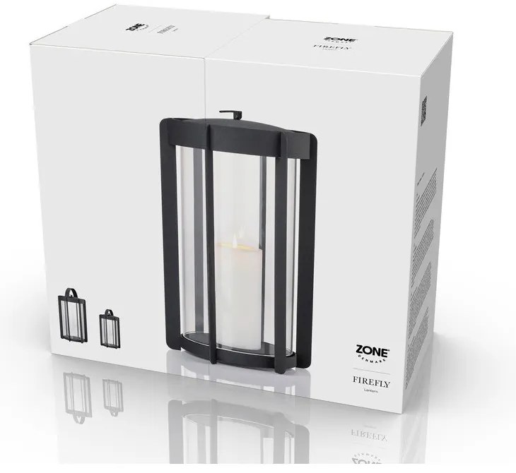 Felinar cu LED negru cu USB (înălțime 35 cm) Firefly – Zone