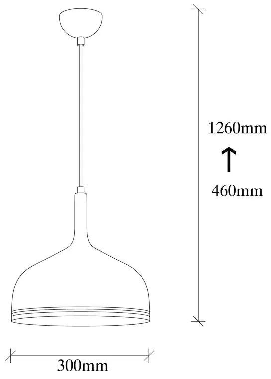 Lampa suspendata Sheen 521SHN3137, Metal, 30x30 cm, IP20, E27, Negru