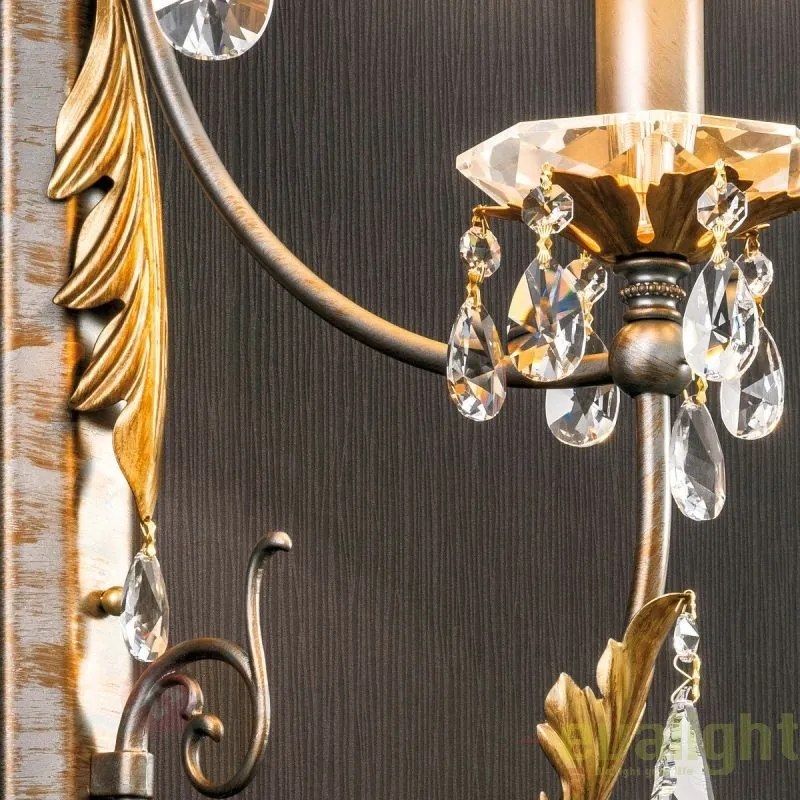 Aplica de perete LUX super eleganta cu 1 brat Miramare WA 2-1301/1 OR silver-goldOR