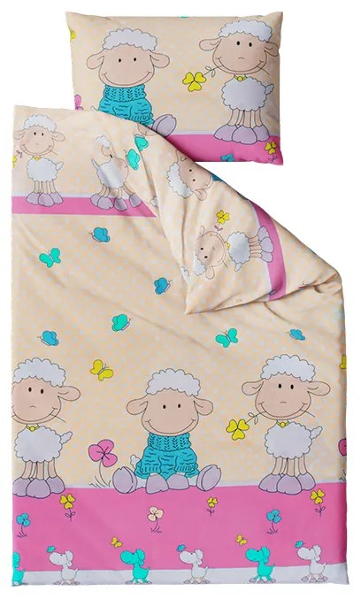 Lenjerie de pat din bumbac Culoare crem, OAIE