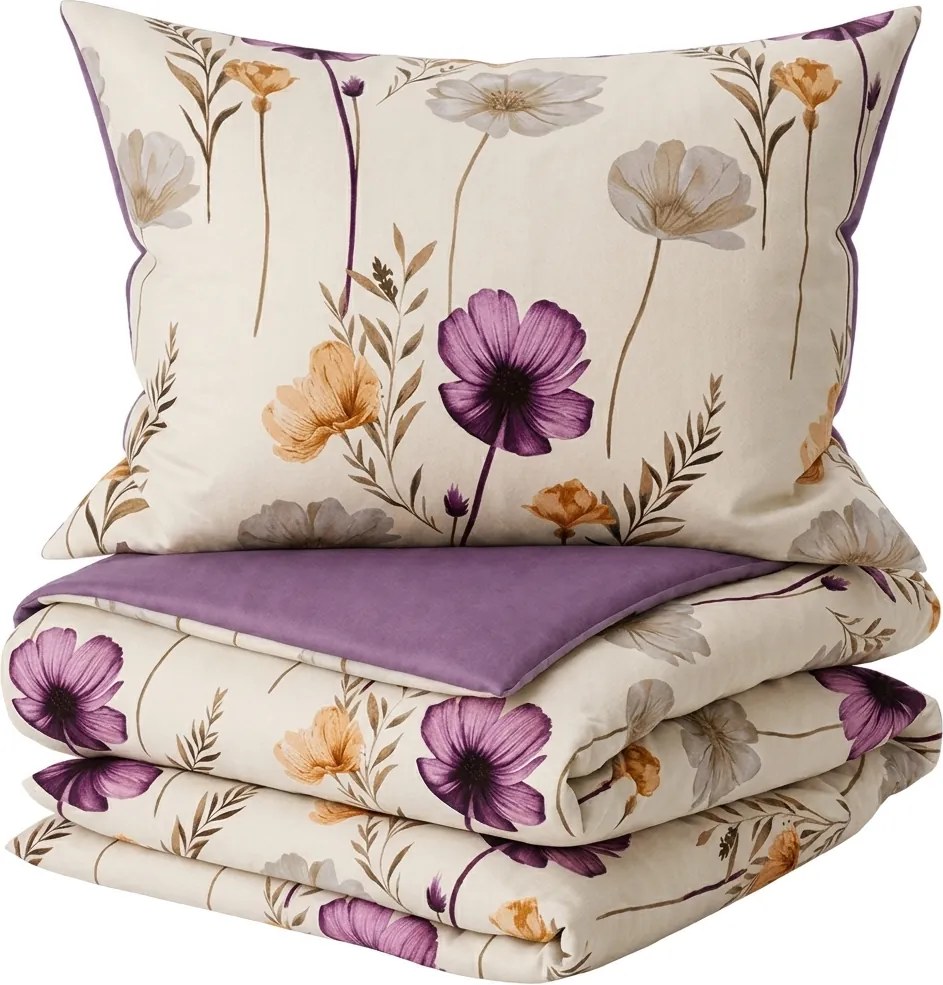 Lenjerie de pat din microfibra flanel CURVARA crem Dimensiune lenjerie de pat: 70 x 90 cm | 140 x 200 cm