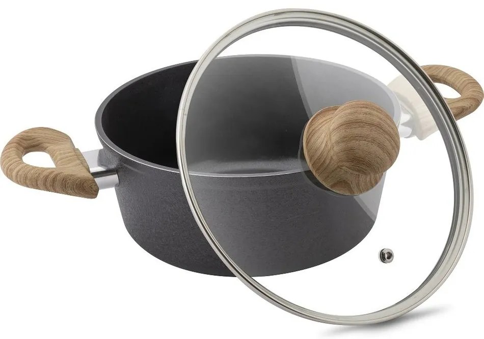 Lamart LT1245 cratiță cu capac Natur, diametru 18cm, 18 cm