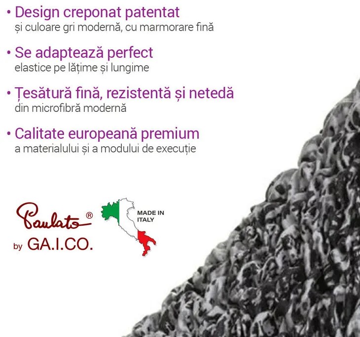 Huse bielastice MARMO gri taburet (40 x 40 x 40 cm)