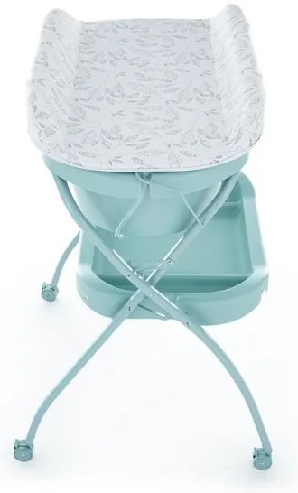 Masă de înfășat cu cădiță PETITE&MARS SPA 3 în 1 verde-mentă