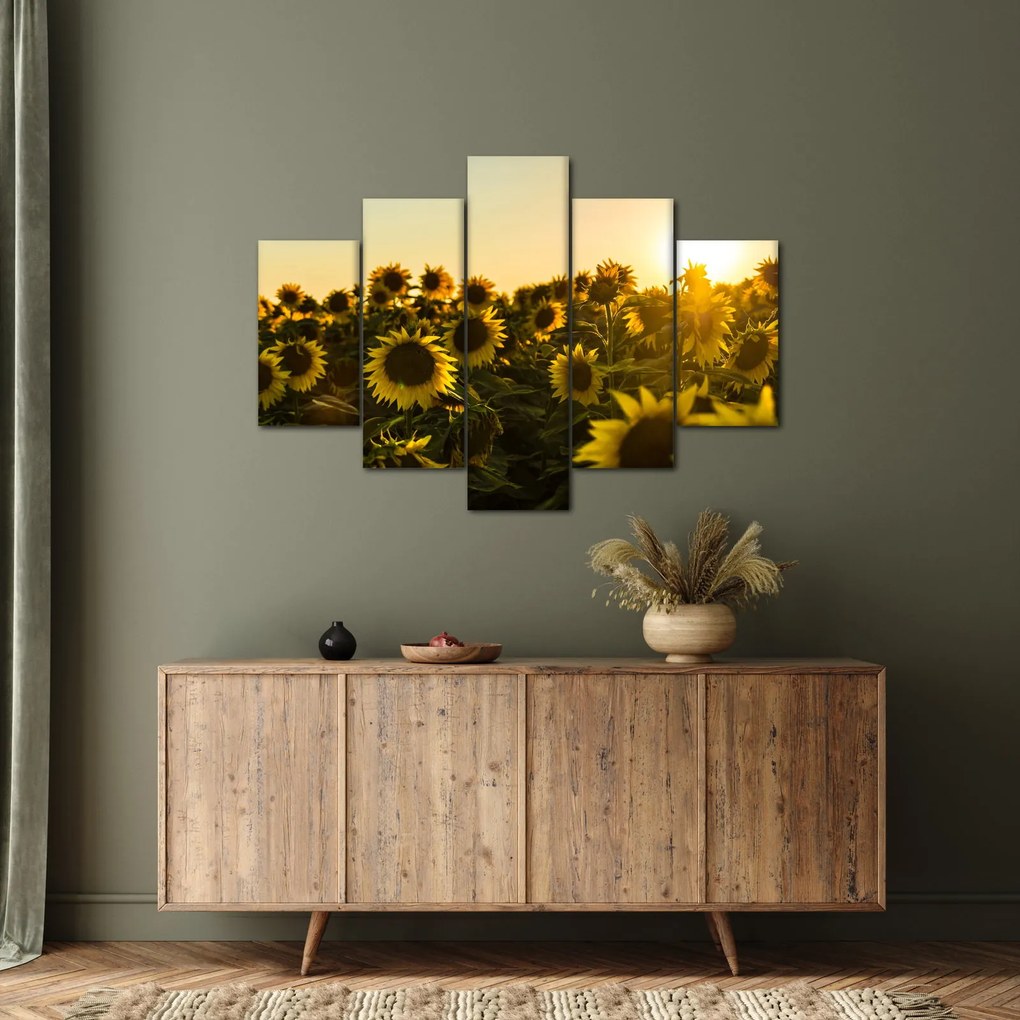 Tablou cu lan de floarea soarelui (150x105 cm)