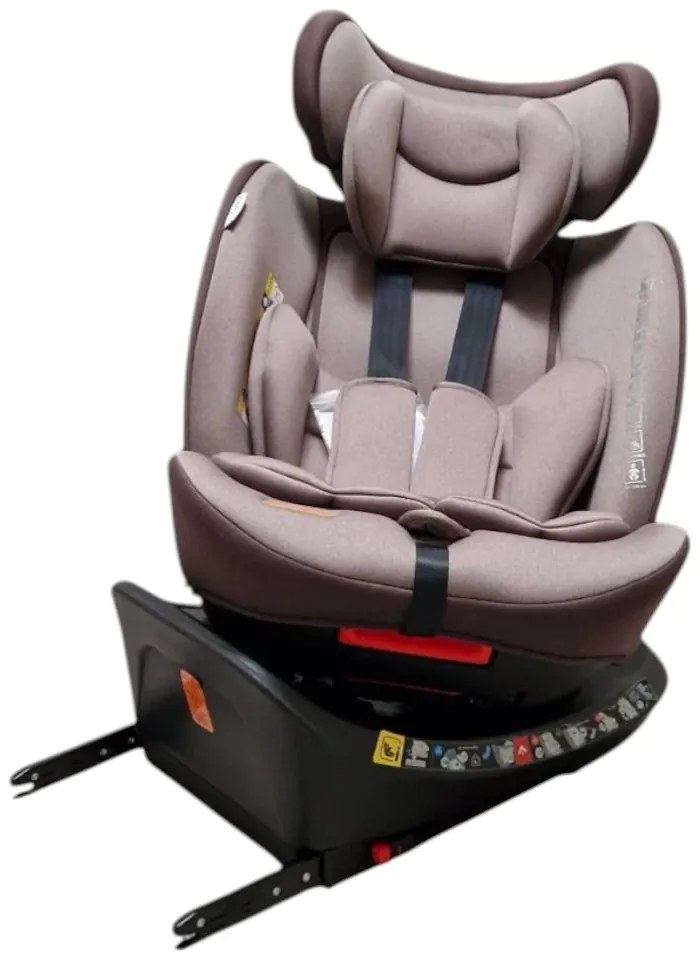 Scaun Auto cu Isofix Baby Care™ BS10P, Cu rotire 360 grade, Omologare R-129 i-Size, 0-36 kg, Tetiera reglabila, Transformabil in scoica auto, Sistem