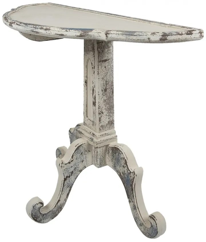 Consola alba, din lemn, aspect vintage, Amboise