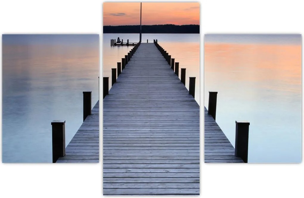 Tablou - Ponton de la Lacul Starnberger, Bavaria, Germania (90x60 cm)