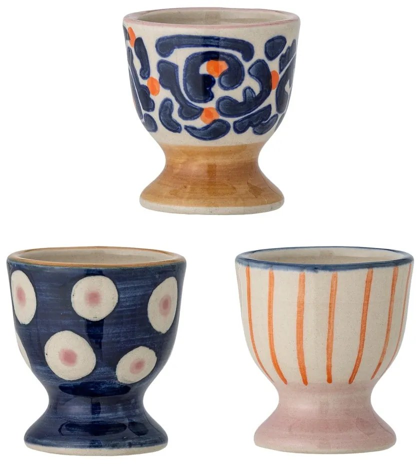 Suporturi de ouă 3 buc. din gresie Eviaya – Bloomingville