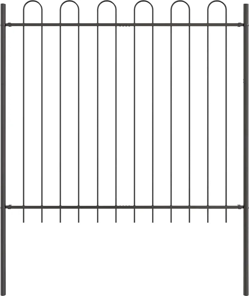 vidaXL Gard de Grădină Gri 1,7 x 1,5 m Oțel acoperit cu pulbere