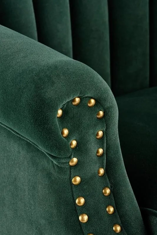 Fotoliu Titan velvet verde – H87 cm