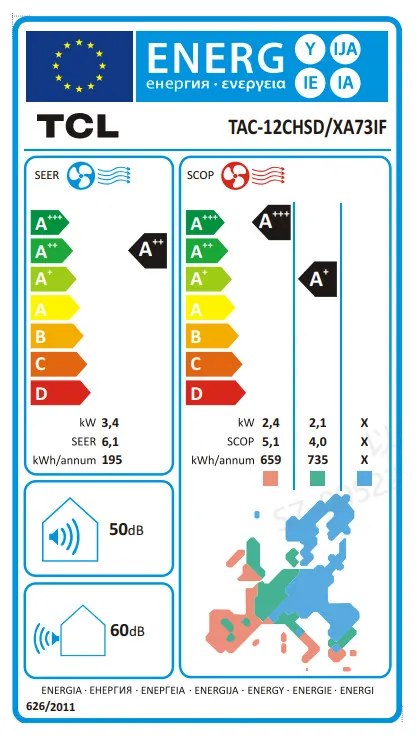Resigilat: Aparat aer conditionat inverter TCL Elite TAC-12CHSD/XA73IF, 12000 BTU, A++/A+++, I Feel, Autodiagnosticare, Alb