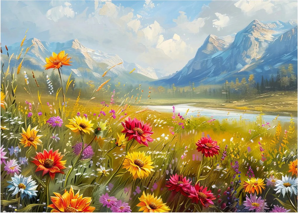 Tablou - Peisaj pictat (70x50 cm)