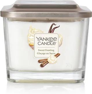 Yankee Candle albe parfumata lumanare Elevation Sweet Frosting pătrata mijlocie 3 fitile