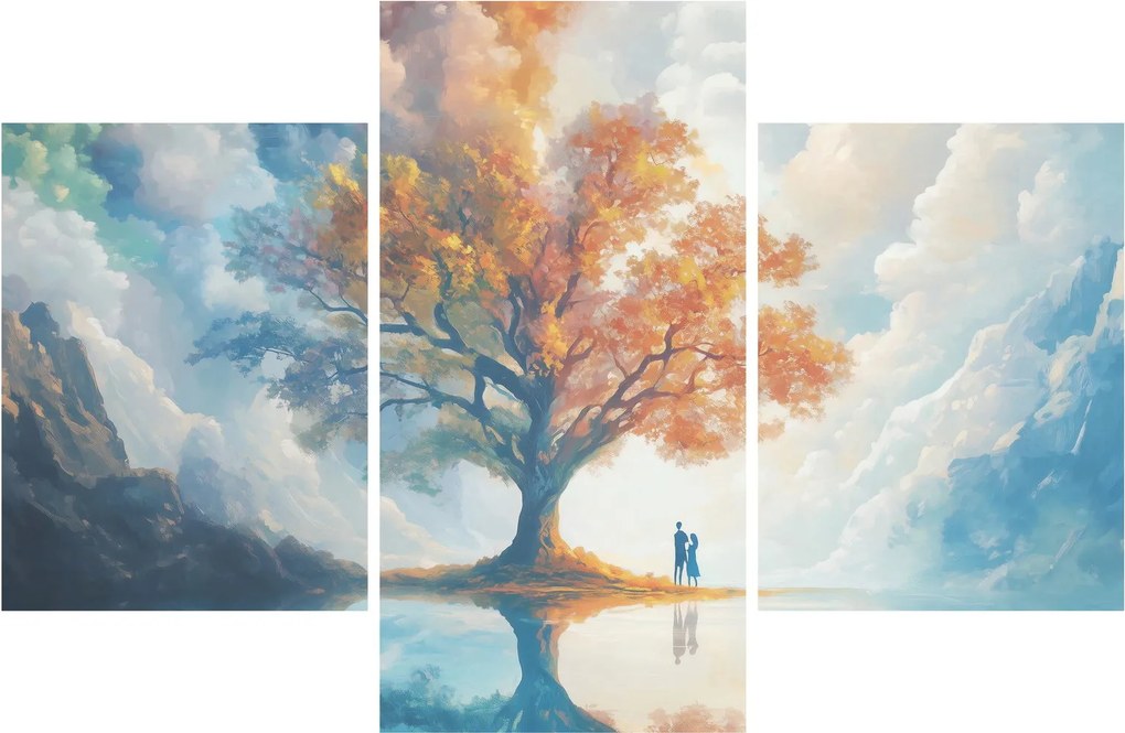 Tablou – Arborele vieții și al iubirii (90x60 cm)