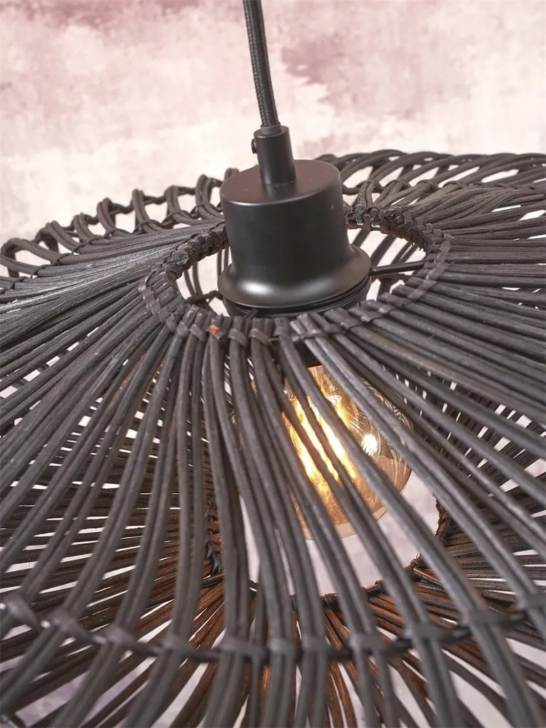 Lampadar eco din bambus cu ratan Zanzibar L bl/55cm, bl