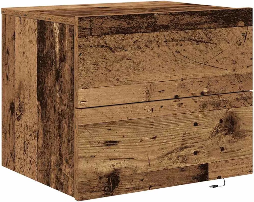 vidaXL Dulap de noapte Lemn vechi 50 x 39 x 41 cm Lemn compozit