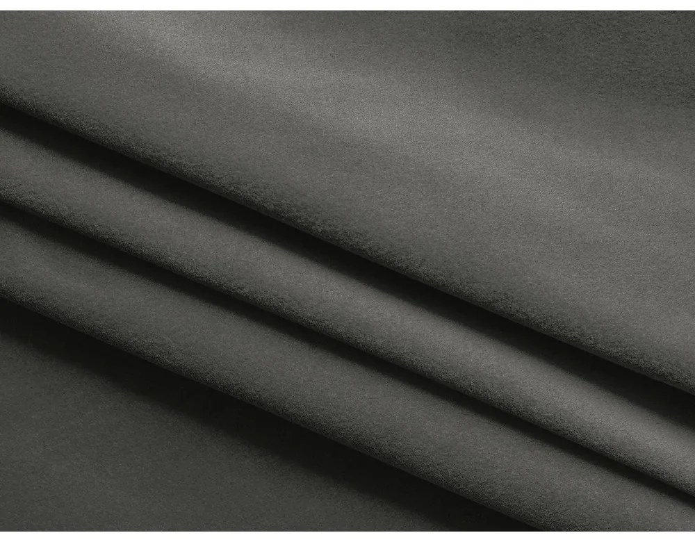 Canapea gri închis extensibilă/cu spațiu de depozitare cu tapițerie din catifea 225 cm Hula – Makamii