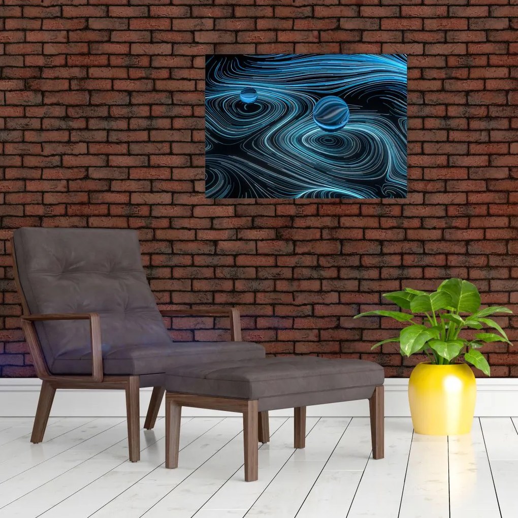 Tablou pe sticlă abstract (70x50 cm)