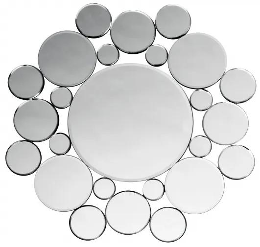 Oglinda rotunda cu rama din cercuri de sticla Sparky