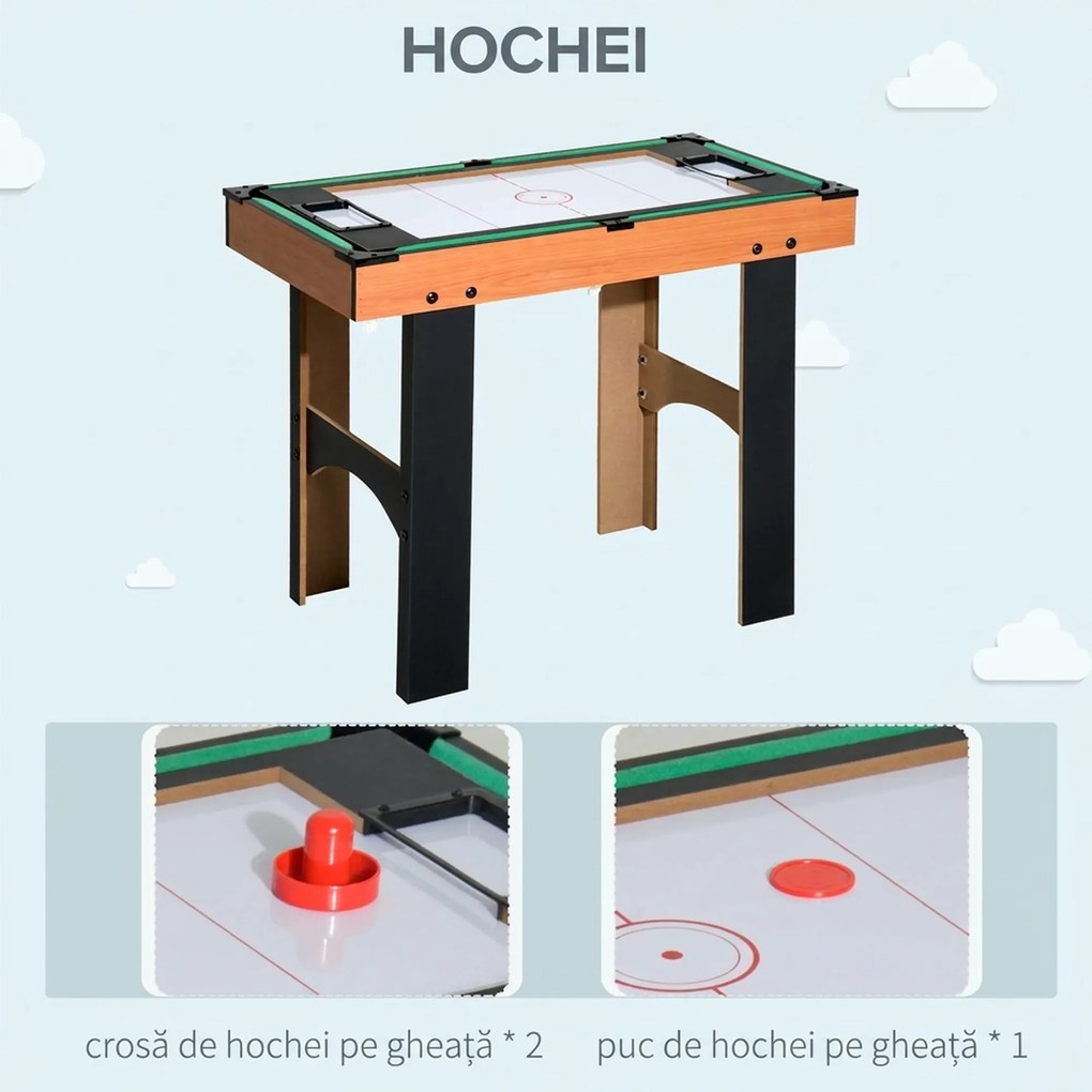 HOMCOM Masă de Jocuri 4 în 1 pentru Copii 6+ Ani, 87x43x73 cm, Multicolor | Aosom Romania
